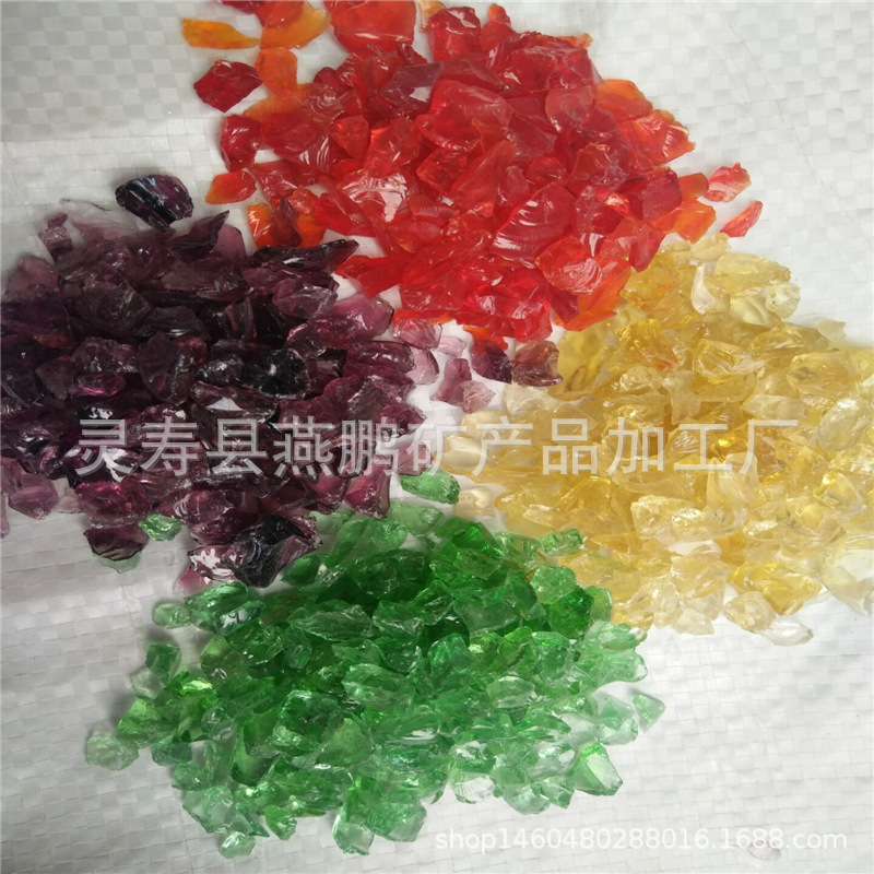 厂家供应玻璃砂染色玻璃微珠珠水族鱼缸造景用玻璃砂