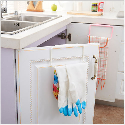 Cabinet door back hook, bathroom storage rack, nail-free, traceless towel rack, multi-purpose door rear wall-mounted rag rack