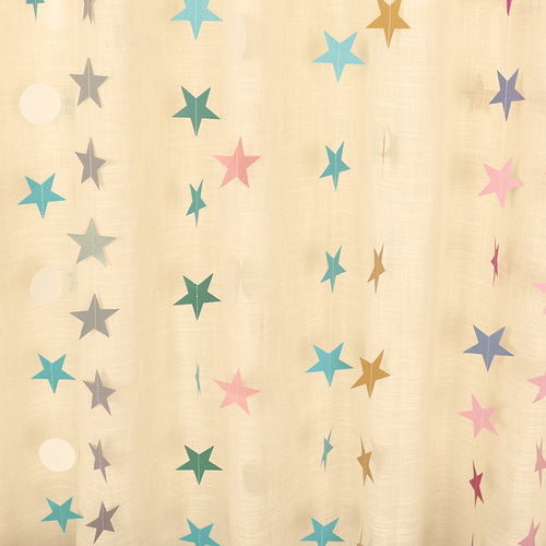 Cross-border birthday party decorations, five-pointed star paper bunting flags, wedding decorations, hot stamping star flags, hanging decorations, wholesale