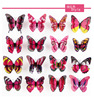 Realistic double-layer magnetic layout with butterfly PVC for kindergarten, pin, decorations, 12cm, 3D
