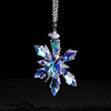 Transport, pendant, decorations, men's high-end crystal, “Frozen”, with snowflakes