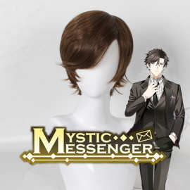 Mystic Messenger神秘的信使COS Han Jumin 棕色cosplay假发