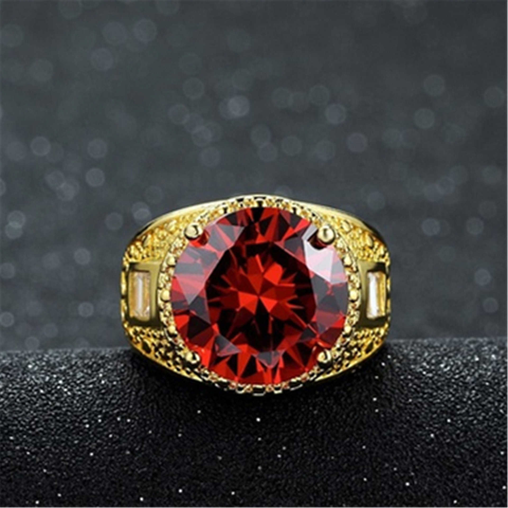 wish Hot Selling European and American Fashion Modeling Foreign Trade Supply Trend Big Men's Ring Jewelry Gold Plated Zircon Ring Direct Selling wish Hot Selling European and American Fashion Modeling Foreign Trade Supply Trend Big Men's Ring Jewelry Gold Plated Zircon Ring Direct Selling