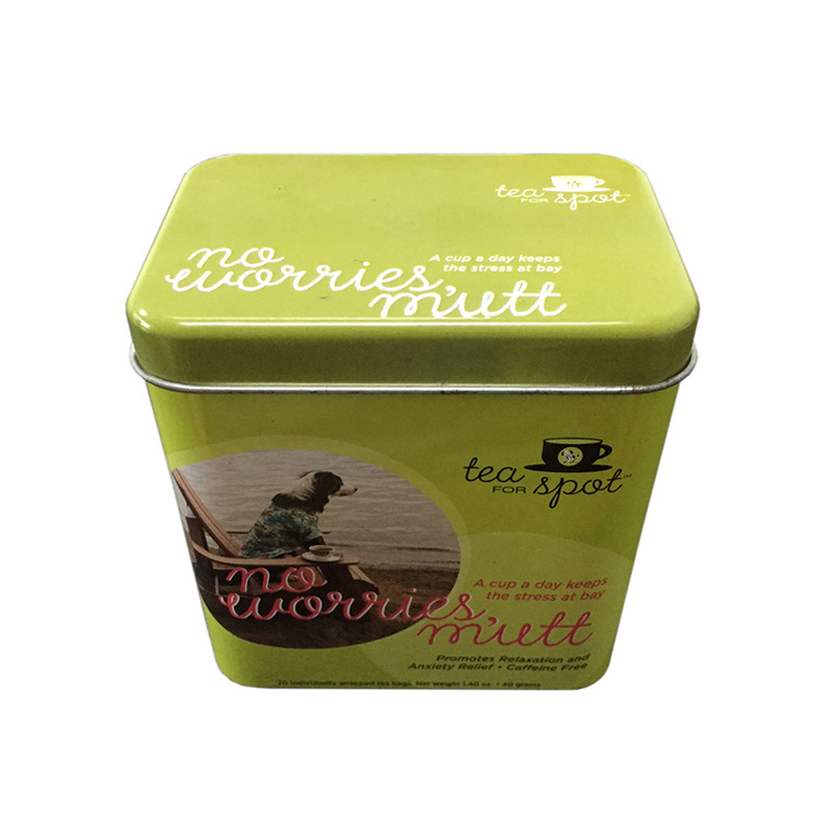 长方天地盖马口铁茶叶罐 方形扣底茶叶铁盒 马口铁密封茶叶罐