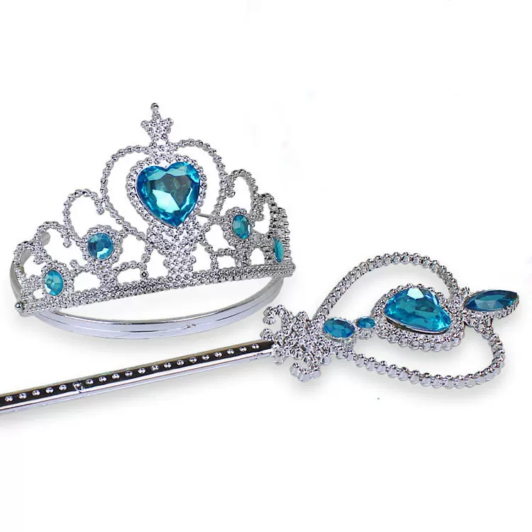 新款冰雪饰品皇冠魔法棒假发手套 雪花披风 冰雪衣服配套饰品