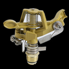 自動旋轉噴頭360度旋轉式搖臂噴頭可控角草坪噴頭園林噴灌合金噴