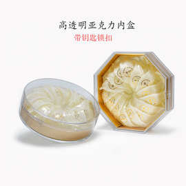 亚克力燕窝包装盒八角虫草海参铁斛石斛鹿茸片圆定制logo定制礼盒