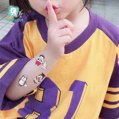 跨境貨源防水兒童紋身貼 可愛企鵝卡通動物紋身貼tattoo stickers