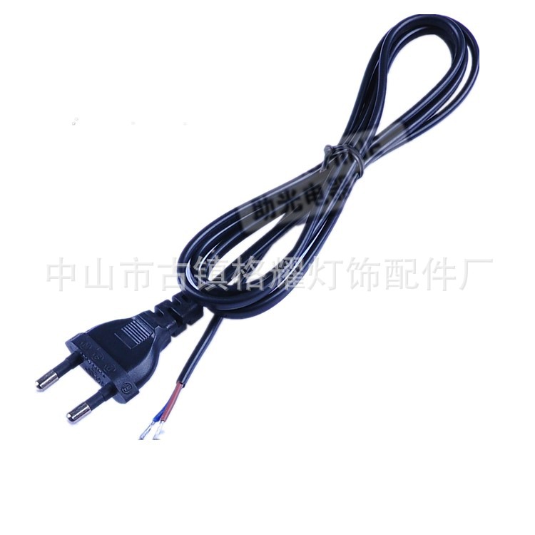 厂家直销EK韩国插头电源线 2*0.75扁线 双圆插插头电线