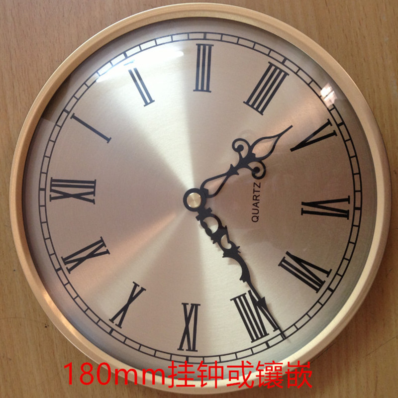 180mm高品质档次铝材仿金镶嵌入式钟表头，可单独使用出口好货源