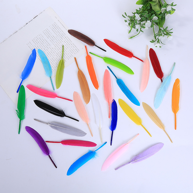Factory direct high quality Swan hair DIY color straight knife feather stage clothing decoration accessories feather wholesale