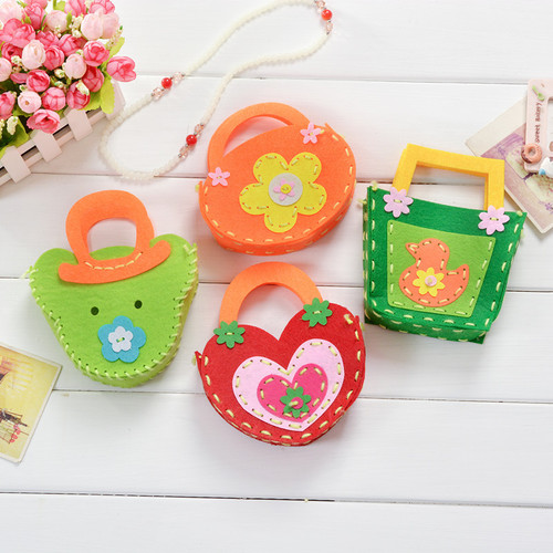 Preschool children's handmade craft material kit parent-child DIY creative bag non-woven fabric for girls 3-6 years old