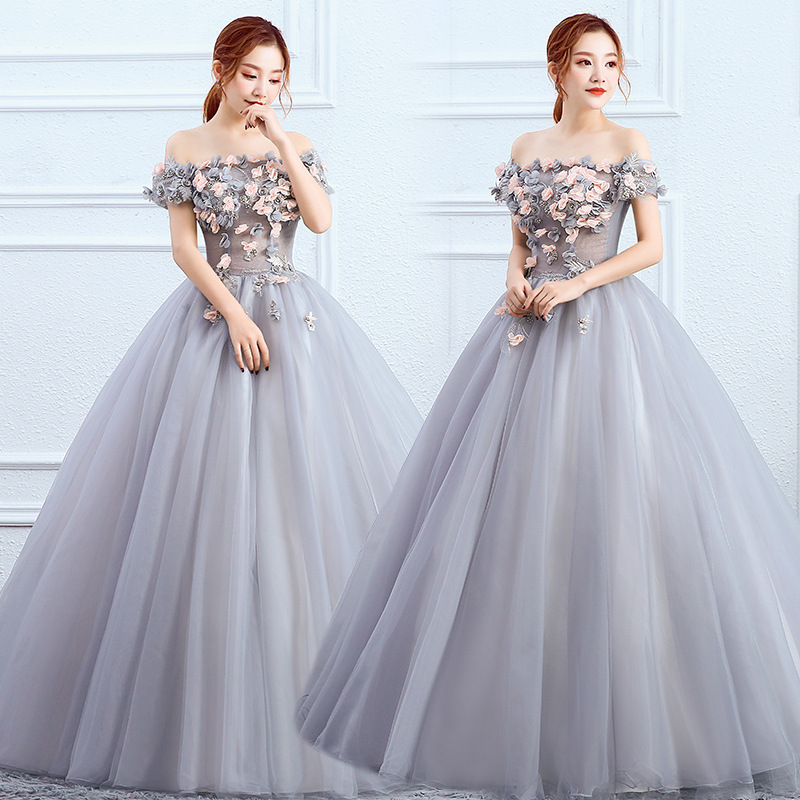 2026 New Women's Long Colorful Tulle Studio Bridal Banquet Host Evening Dress Solo Performance Art Exam Costume Tutu Skirt