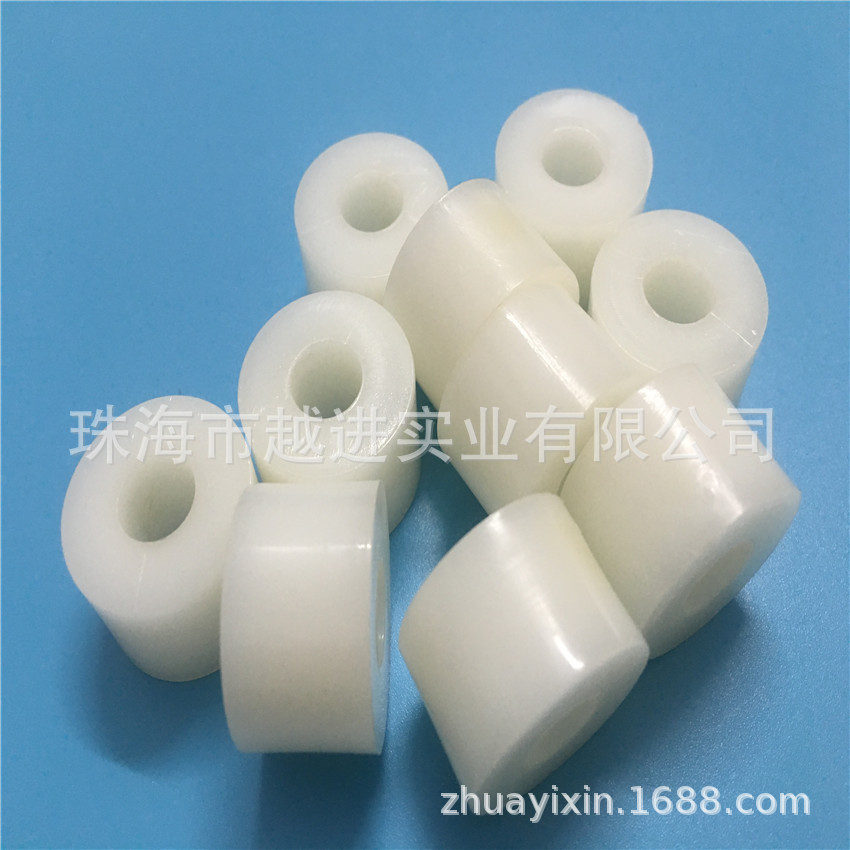 现货 外径20*10.5*20白色尼龙轴套 圆体间隔柱 LED灯绝缘支柱