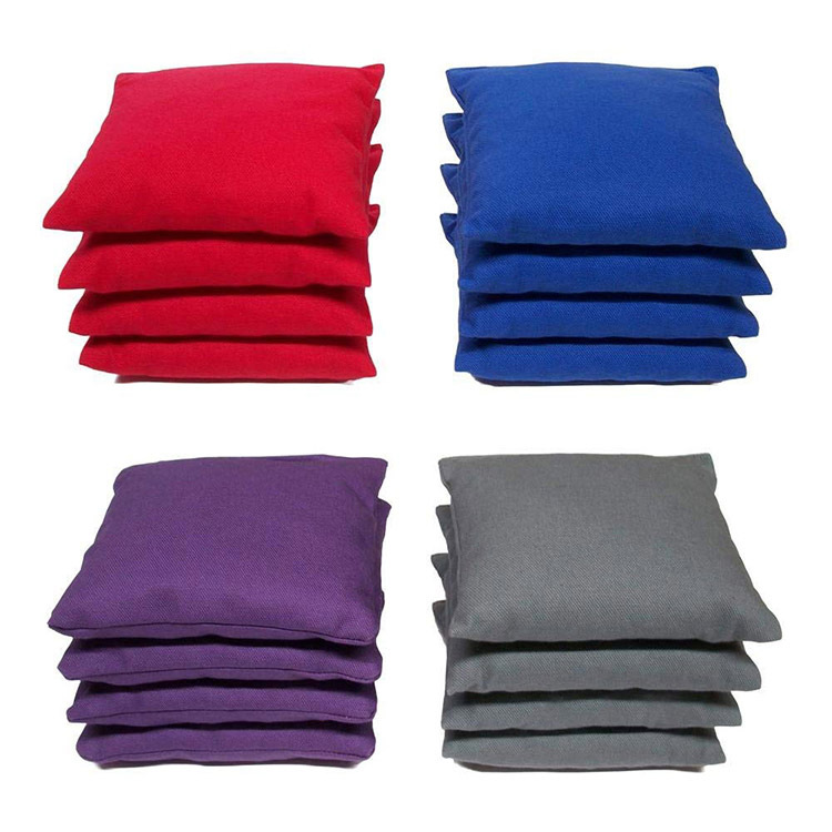 Spot color sólido 10cm cuadrado sacos de arena para niños juego de sacos de arena de entrenamiento sensorial sin relleno bolsa de frijoles mágicos