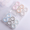 6 pair of contact lenses display box beautiful pupil partner box with leather ring jd592 glasses care box