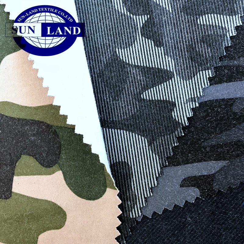 印花全涤丝盖棉针织平纹汗布涤棉健康布学生校服面料衬衫迷彩印花