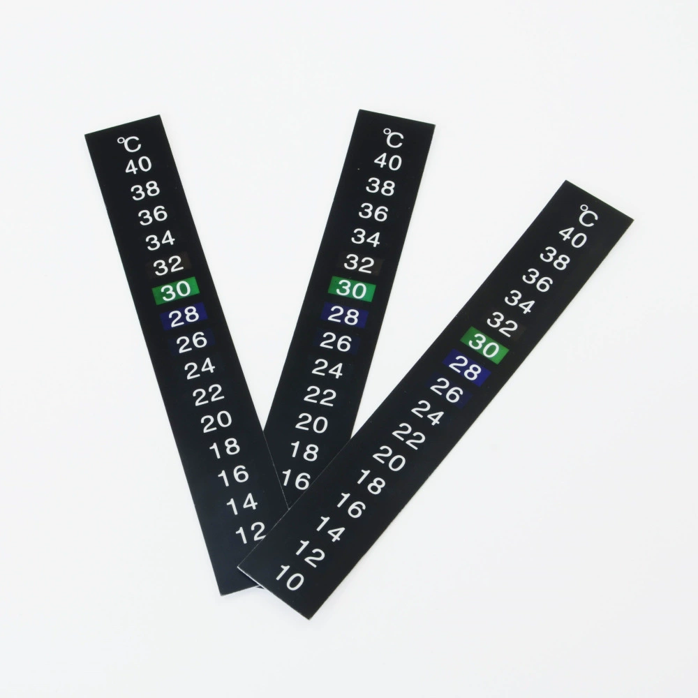 Термометр для аквариума с ЖК-дисплеем, накладной термометр для аквариума, термометр для аквариума в форме бруска 10-40 ℃ Термочувствительная наклейка с изменением цвета на ЖК-дисплее
