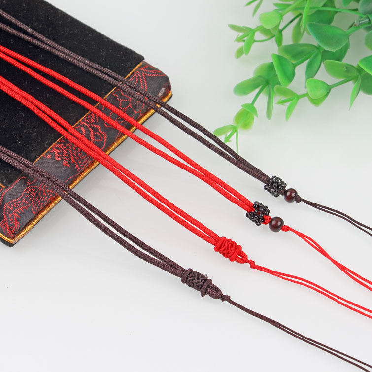 Cordón colgante al por mayor cordón de cuello multicolor jade ágata cordón tejido ajustable cordón de collar más cuentas de jade