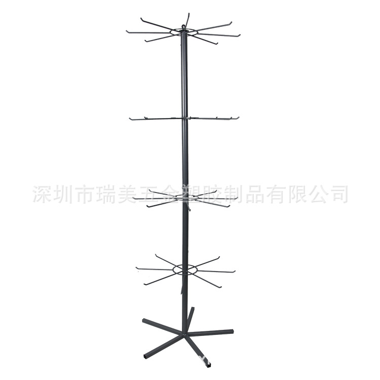 铁质挂钩旋转架袜子挂件钥匙扣架围巾摆摊货架手机壳展示架