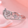 Taobao Tmall Hot Sell Romantic Crown Ring Inlays Diamond Crown Coronation Ring Source Personal Fashion Ring