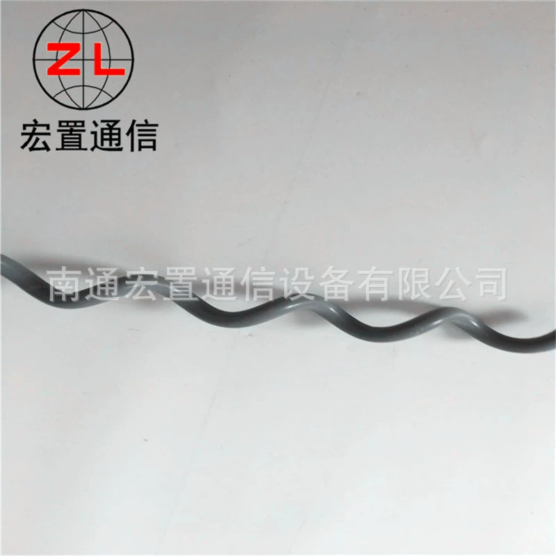 Пластиковый антивибрационный кнут Wuxi, золотой оптический кабель ADSS, диафрагма, спиральный амортизатор