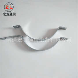 盐城OPGW光缆杆用抱箍厂家 热镀锌紧固夹具 光缆抱箍图片