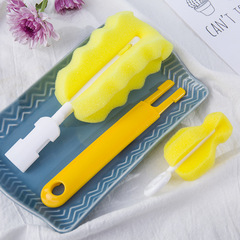 Sponge Bottle Brush Nipple Brush Cleaning Set Wholesale Folding Cup Brush Detachable Complete Set Independent Packaging