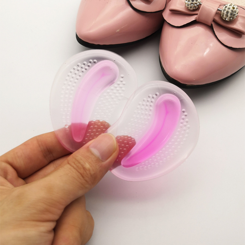 Almohadilla de Palma frontal engrosada de silicona almohadilla de Palma frontal masaje antideslizante almohadilla de tamaño medio anti-dolor frente media plantilla fábrica al por mayor