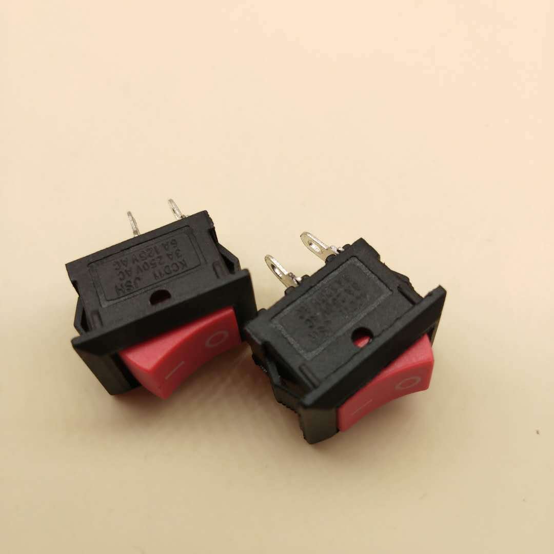 10*15红盖黑色两脚两档船型开关铁脚铜脚D11小型台灯玩具船型开关