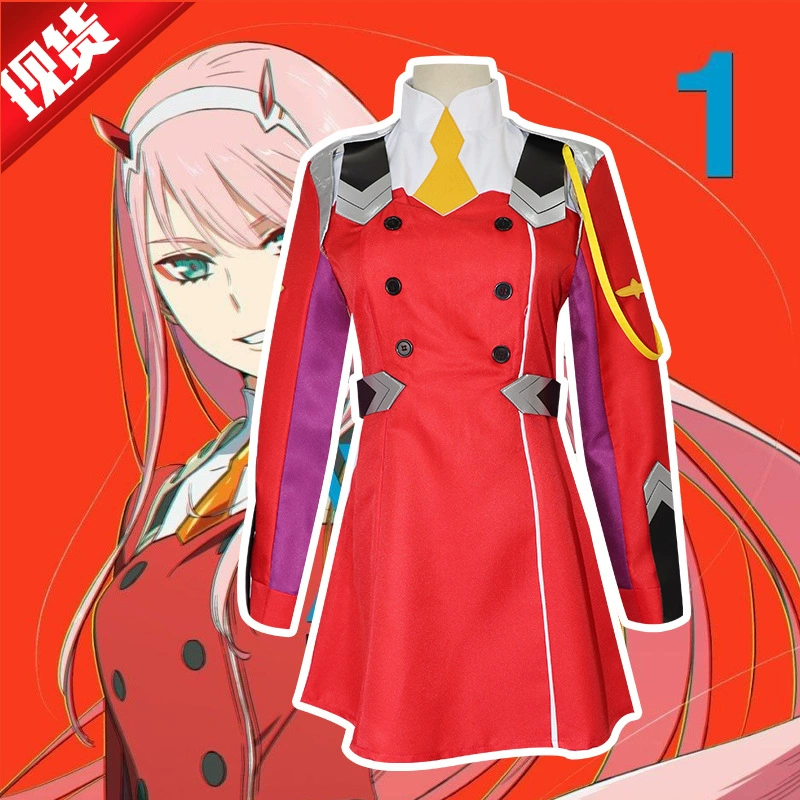 Косплей‑костюм (DARLINGin theFRANXX) Zero Two Strelitzia — парик, обувь и аксессуары, размеры S–XXL