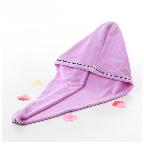Superfine fiber cute shower cap and hair drying cap for women, thickened, super absorbent, quick-drying, hair drying towel