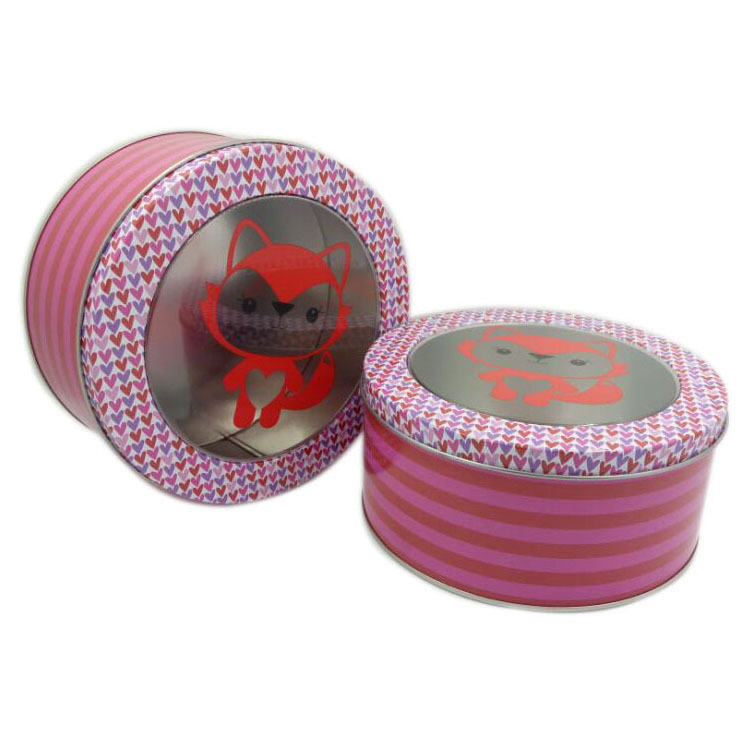 食品级圆形饼干包装铁盒 圆形巧克力礼品罐 曲奇食品包装罐