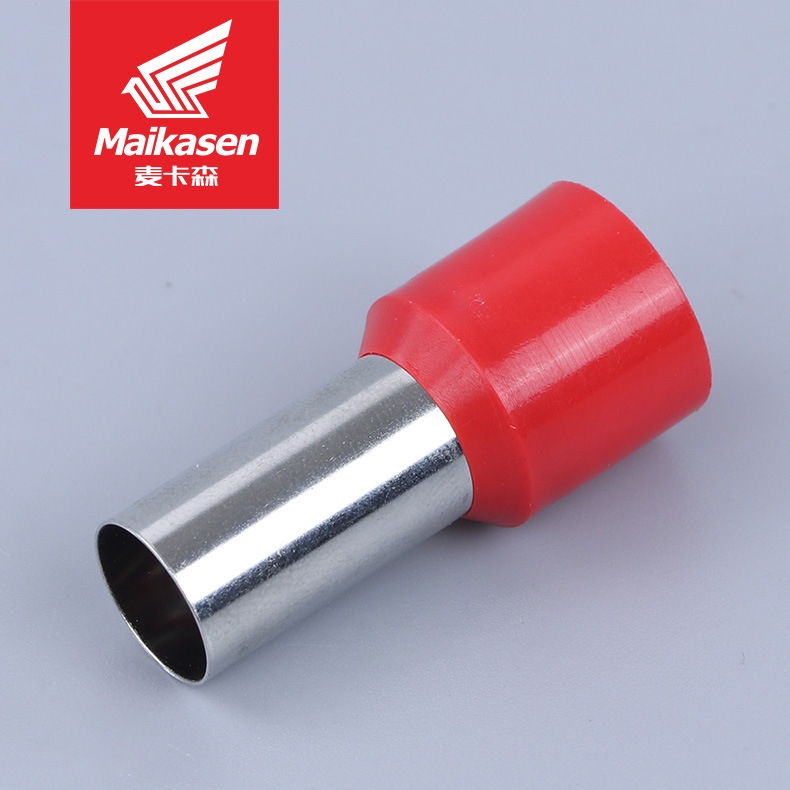 Nylon European terminal cold-pressed Terminal E Series Pre-insulated pin terminal tube type terminal