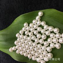 现货贝珍珠珠2-8mm白色不带彩天然大贝珍珠圆珠半孔饰品DIY配件