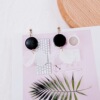 Fashionable universal earrings with tassels, simple and elegant design, flowered