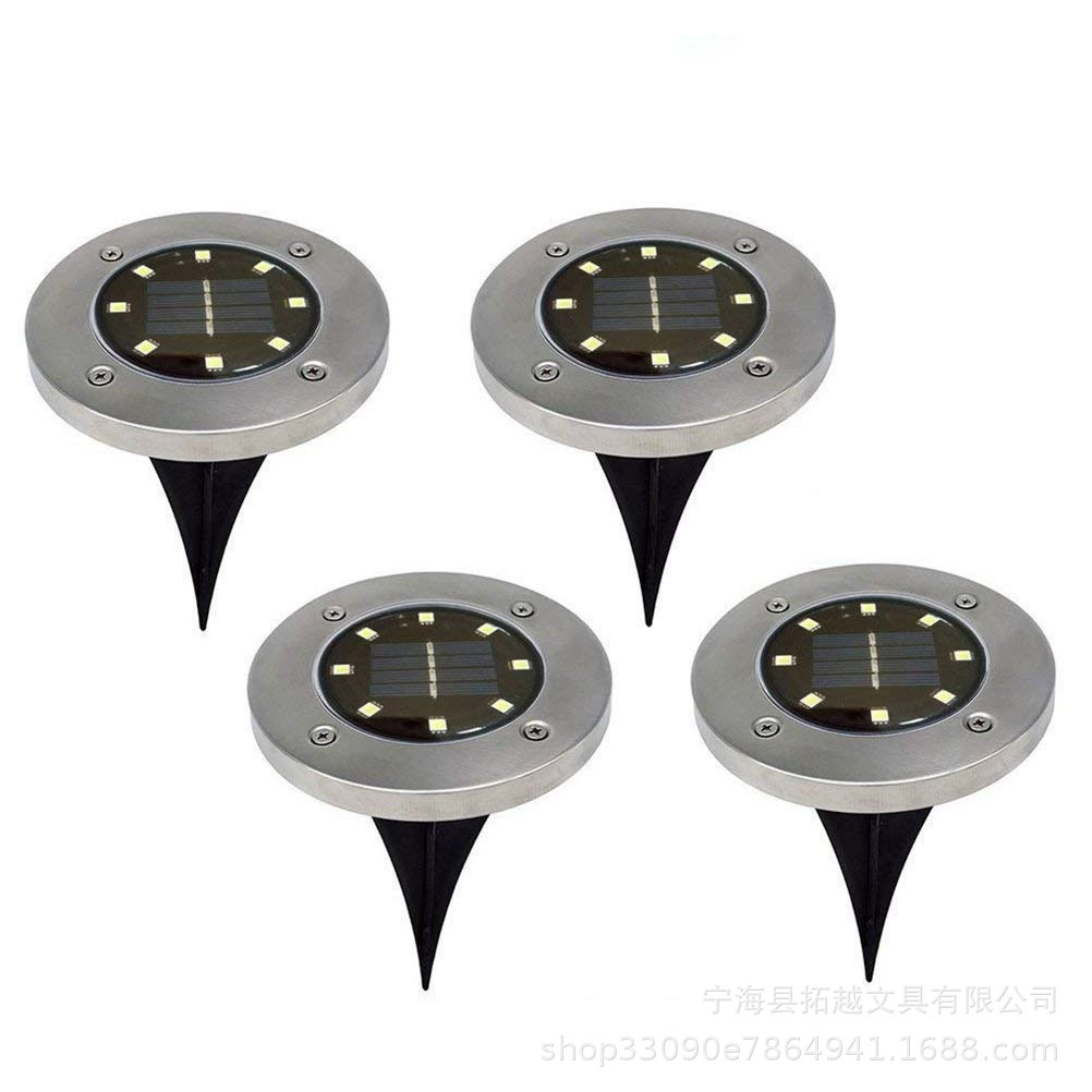 Солнечный встраиваемый светильник 8 LED, солнечная встраиваемая лампа 8 LED, светодиодный групповой светильник
