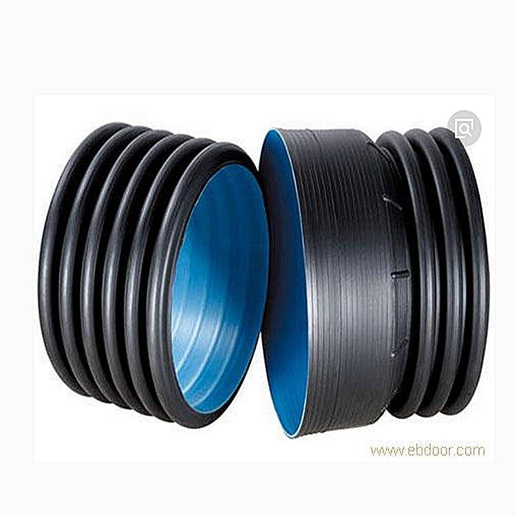 HDPE钢带螺旋波纹管500 PE双壁波纹管大口径排污管