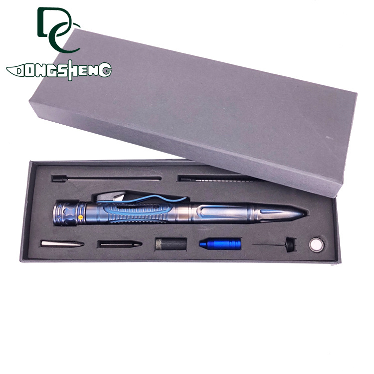 睐斯新款T06战术笔 不锈钢LED多功能防卫笔 钨钢破窗器防身防狼笔