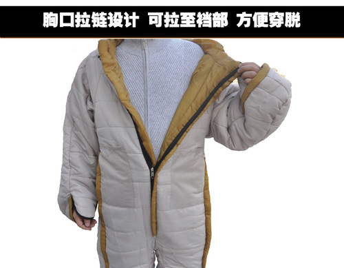 Mummy humanoid sleeping bag, humanoid sleeping bag, walking warm sleeping bag for winter camping, accompanying and dressing