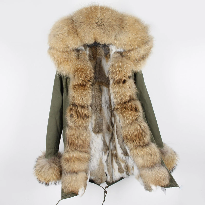 Куртка из искусственного меха You from the Star Fur Coat женскаяOversized меховой воротник повседневная парка средней длины хлопковая одежда HD2