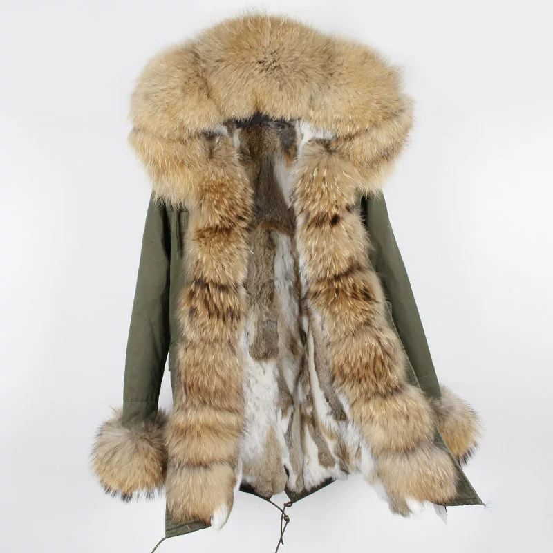 Куртка из искусственного меха You from the Star Fur Coat женскаяOversized меховой воротник повседневная парка средней длины хлопковая одежда HD2