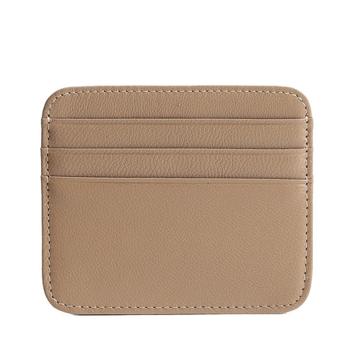 Card holder women's ultra-thin wallet genuine leather mini multi-card slot sheepskin credit card holder small card holder simple women's men's