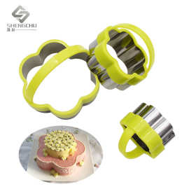 现货吸卡套装创意新款带手柄饼干模具3件套 花型蛋糕模 烘培工具