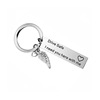 Safe driving wings pendant Drive Safe I need you here car keychain stainless steel