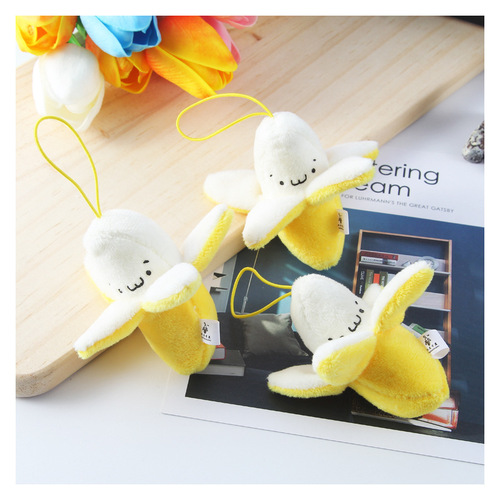 Cute Peeling Banana Plush Toy Kaomoji Plush Toy Wholesale Fruit Creative Gift Source