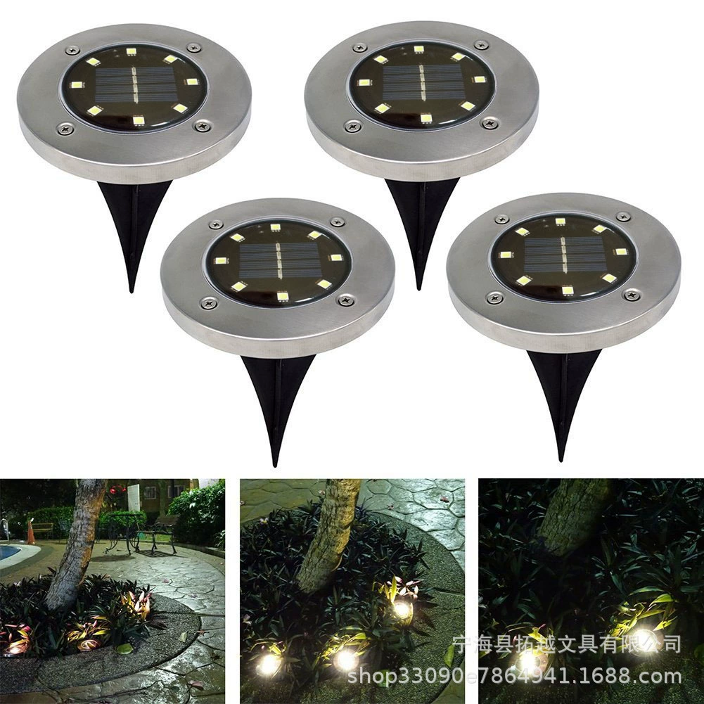 Солнечный встраиваемый светильник 8 LED, солнечная встраиваемая лампа 8 LED, светодиодный групповой светильник