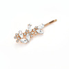 Factory direct selling European and American hot -selling new simplicity hair accessories small incense inlaid diamond tree leaf hair clip diamonds