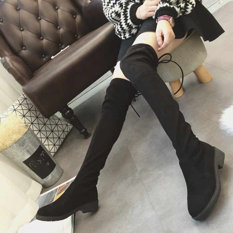 2019 autumn and winter new foreign trade large size boots over the knee Europe and the United States all-match slim low heel high elastic boots generation 2019 autumn and winter new foreign trade large size boots over the knee Europe and the United States all-match slim low heel high elastic boots generation