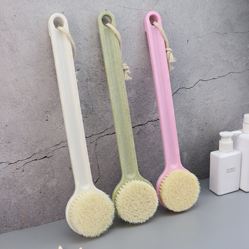 Cepillo de baño de plástico cepillo de baño de mango largo cepillo de baño antideslizante japonés mango recto cepillo de limpieza de cabello suave M210